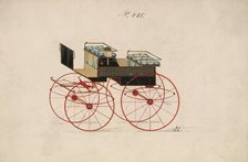 Design for 4 seat Phaeton, no top, no. 435, 1850-70. Creator: Brewster & Co.