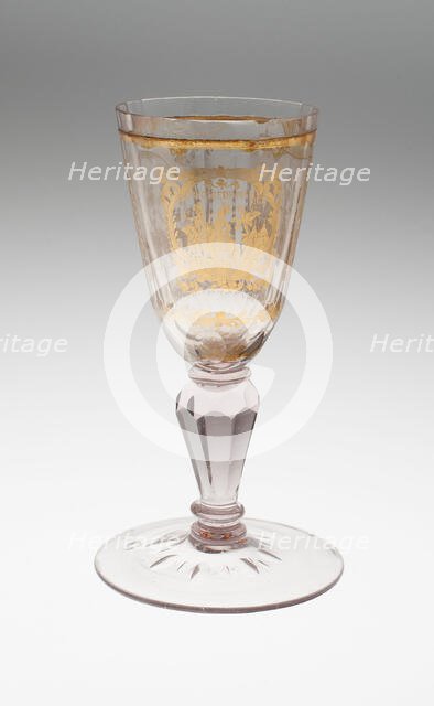 Wine Glass, Bohemia, c. 1800. Creator: Bohemia Glass.