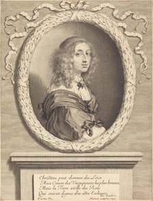 Christina, Queen of Sweden, 1654. Creator: Robert Nanteuil.