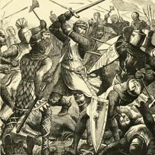 'The Battle of Evesham: De Montfort's Last Stand', (1265), 1890.   Creator: Unknown.