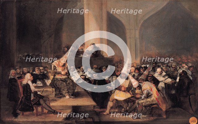 The Inquisition Tribunal. Artist: Goya, Francisco, de (1746-1828)