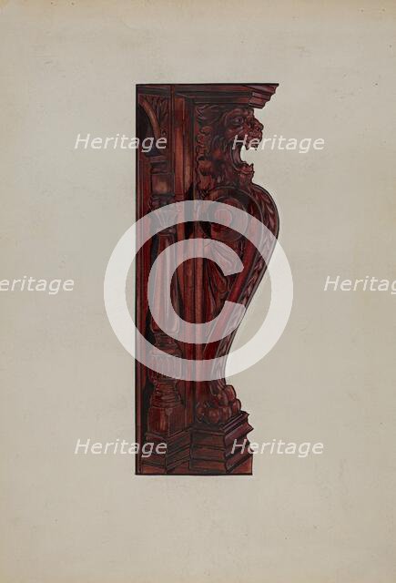 Mantel Detail, c. 1936. Creator: Sebastian Simonet.