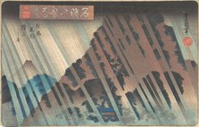Night Rain at Oyama, from the series "Eight Famous Views of Kanagawa", ca. 1830. Creator: Utagawa Toyokuni II.