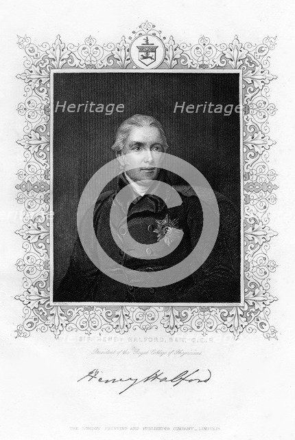 Sir Henry Halford, British physician, 19th century.Artist: J Cochran