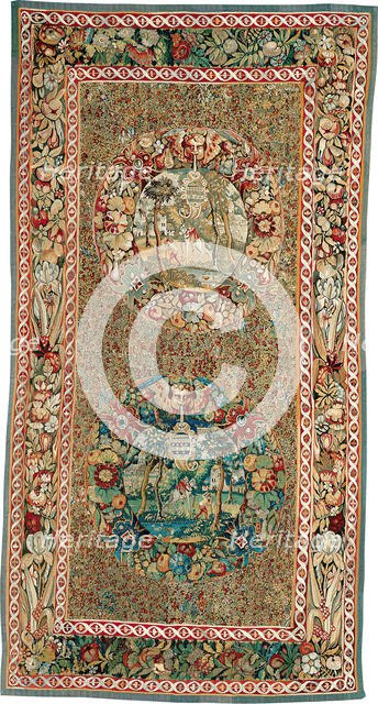 Millefleur with Medallions, Bruges, 1540/60. Creator: Unknown.