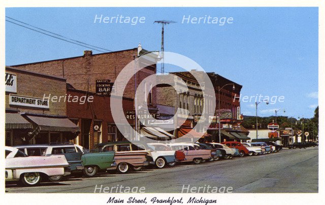 Main Street, Frankfort, Michigan, USA, 1959. Artist: Unknown