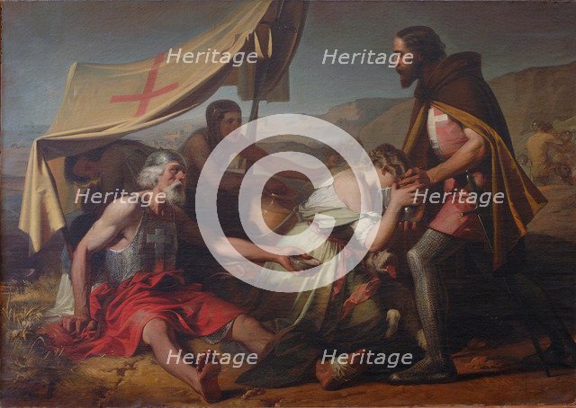 The Thirst Suffered by the First Crusaders, 1852. Artist: Guardassoni, Alessandro (1819-1888)