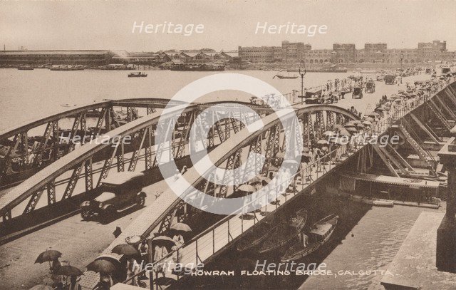 'Howrah Floating Bridge, Calcutta', c1905. Artist: Unknown.