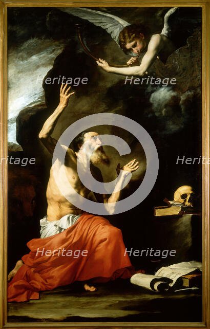 Saint Jerome and the Angel of Judgement, 1626. Creator: Ribera, José (Jusepe), de (1591-1652).