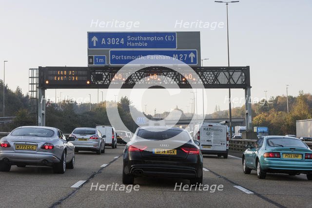 M27 motorway during morning rush-hour 2017. Creator: Unknown.