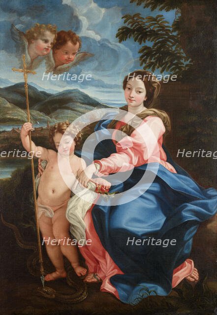 Madonna with Child piercing the Head of the Serpent ('Madonna della Serpe'), 1697-98. Creator: Giovanni Battista Gaulli Baciccio.