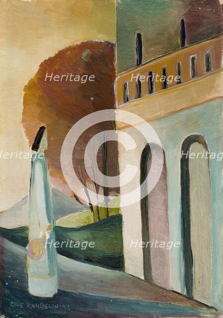 At a Palace Gate, 1943. Creator: Ole Kandelin.