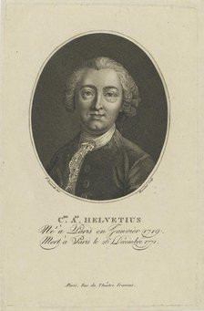 Portrait of Claude Adrien Helvétius (1715-1771), c. 1800. Creator: Bonneville, François (active 1787-1802).