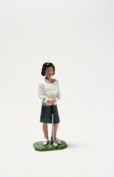 Lead figure of woman golfer, c1920s. Artist: Unknown