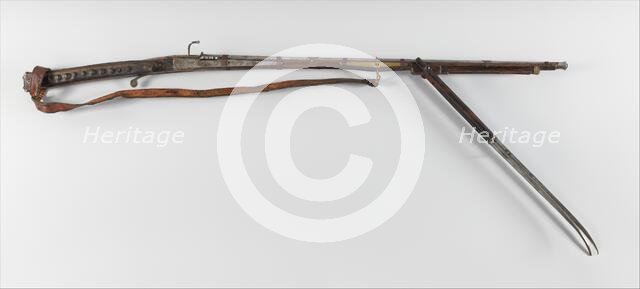 Matchlock Musket, Tibetan, 19th century. Creator: Unknown.