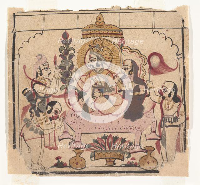 Page from a Dispersed Ramayana: (Story of Rama), ca. mid-18th century. Creator: Unknown.