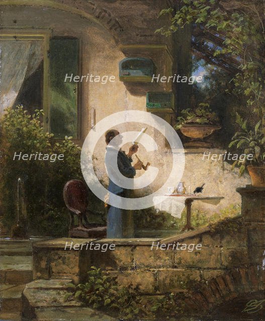 An important missive, 1870s. Artist: Spitzweg, Carl (1808-1885)