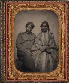Soldier and Companion, between 1861 and 1865. Creator: Unknown.