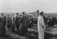 Adolf Hitler inspecting the captured Le Bourget airfield, Paris, France, 23 June 1940. Artist: Unknown