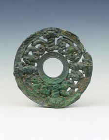 Bronze applique with coiled serpent design, Eastern Zhou dynasty, China, 5th century BC. Artist: Unknown