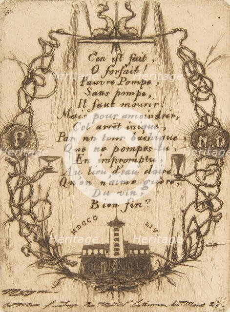 The Nôtre-Dame Pump (small plate), 1854. Creator: Charles Meryon.