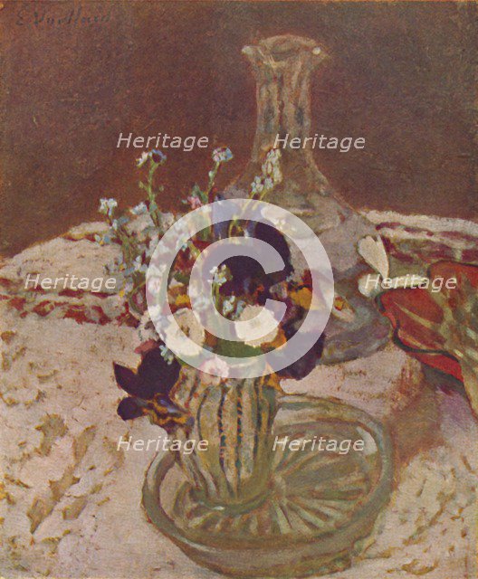 'Bouquet of Pansies, Forget-me-nots, and Daisies (About 1900)', c1900, (1946). Artist: Edouard Vuillard.