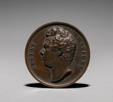 Medal: Gustaf Wappers (obverse), 1800s. Creator: Unknown.