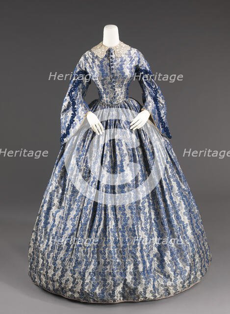 Wedding dress, American, ca. 1860. Creator: Unknown.
