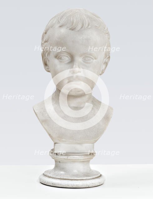 Marble bust of the late Hother Hage, 1848. Creator: Herman Wilhelm Bissen.