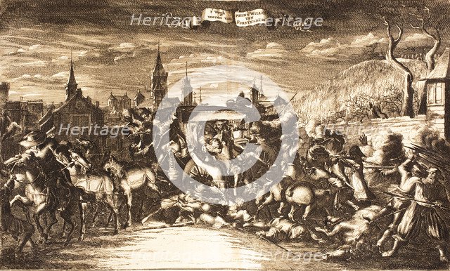 William Egon of Fürstenberg attacked in his coach in Cologne in 1674, 1675. Creator: Anonymous.