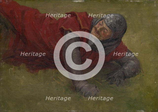 Study of a Wounded Soldier, 1895-1896. Creator: Jozef Hanula.