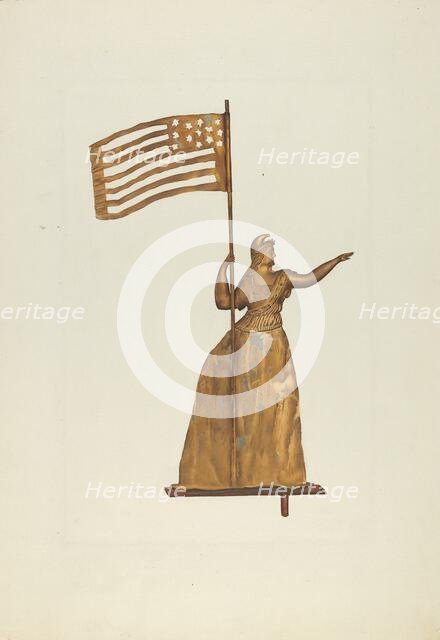 Gilt Weather Vane, 1935/1942. Creator: Frances Cohen.