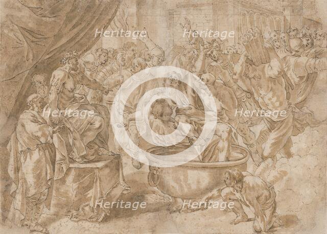 Scene of the torture of St. John on Patmos, 1501/1600. Creator: Unknown.