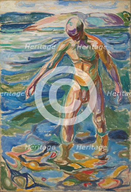 Bathing Man, 1918. Creator: Edvard Munch.
