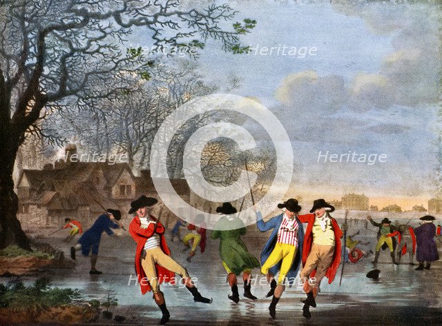 'Winter Amusement: A View in Hyde Park from the Moated House', late 18th century, (c1920). Artist: Tookey