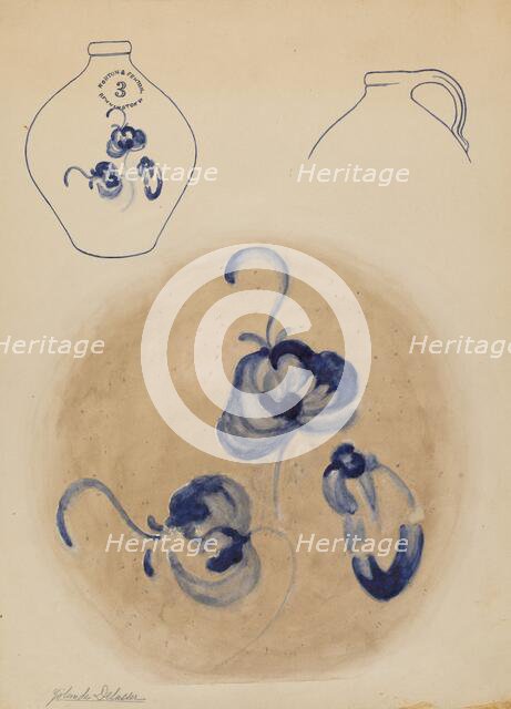 Jug, c. 1936. Creator: Yolande Delasser.