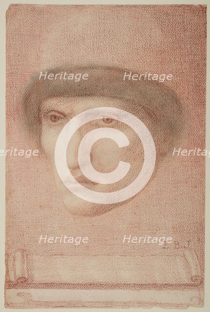 Male Portrait - possibly Dante or study for St George Series, 1865-66. Creator: Sir Edward Coley Burne-Jones.