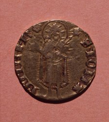 Florin, currency of the time of Peter III, coined in Perpignan, head.