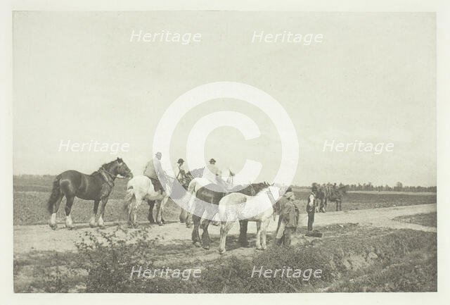 Homewards from Plough, c. 1889, printed October 1889. Creator: Joseph Gale.