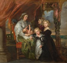 Deborah Kip, Wife of Sir Balthasar Gerbier, and Her Children, 1629/1630, reworked prob. mid 1640s. Creators: Peter Paul Rubens, Jacob Jordaens.
