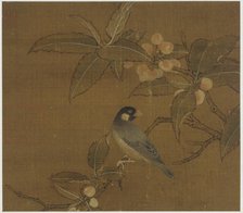 Java Sparrow on a berry branch, Ming dynasty, 15th century. Creator: Unknown.