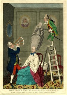 Ridiculous taste or the ladies absurdity, 1771. Artist: Darly, Matthew (Matthias) (c. 1720-c. 1781)