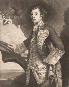 Sr. George Bridges Rodney, Rear Admiral of the Blue., 1780. Creator: James Watson.