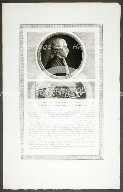 J. S. Bailly, Deputy States General, from Tableaux historiques de la Révolution Franç..., 1798–1804. Creator: Charles Francois Gabriel Levachez.