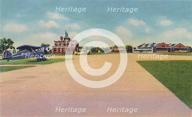 'Bowman Field, Municipal Airport', 1942. Artist: Caufield & Shook.