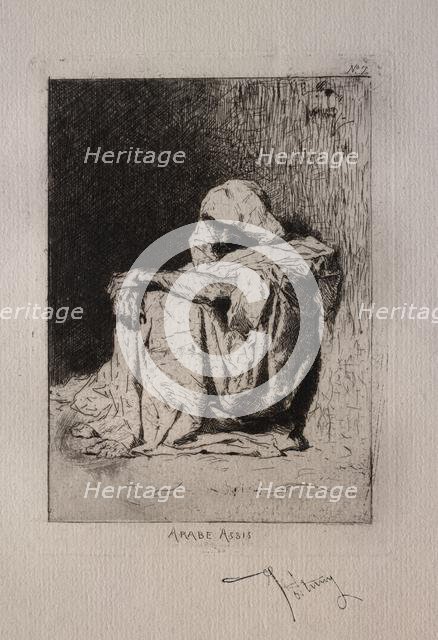 Arabe assis, les mains croisees sur les genous. Creator: Mariano Fortuny y Carbó (Spanish, 1838-1874).