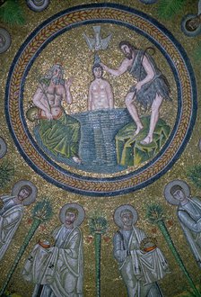 Mosaics of the Dome in the Bapistry of the Arians, 5th century. Artist: Unknown