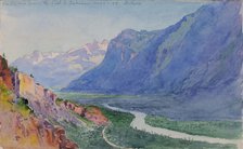 The Rhone from the Path to Salvari (Switzerland), 1898. Creator: George Elbert Burr.