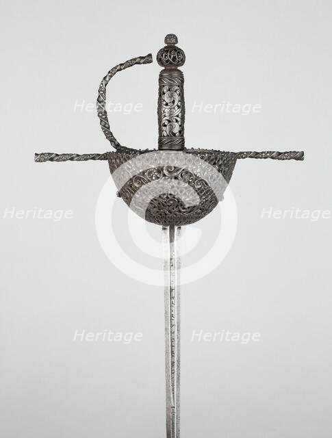 Cup-Hilted Rapier, Italy, 1670/90. Creator: Unknown.