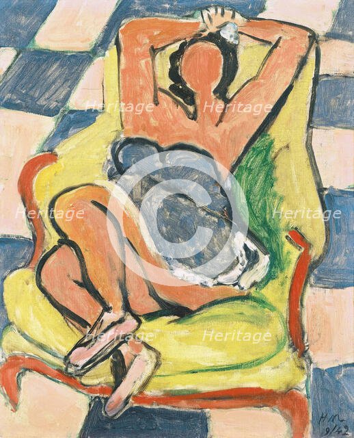 Le Repos de la danseuse, carrelage rose et bleu, 1942. Creator: Matisse, Henri (1869-1954).